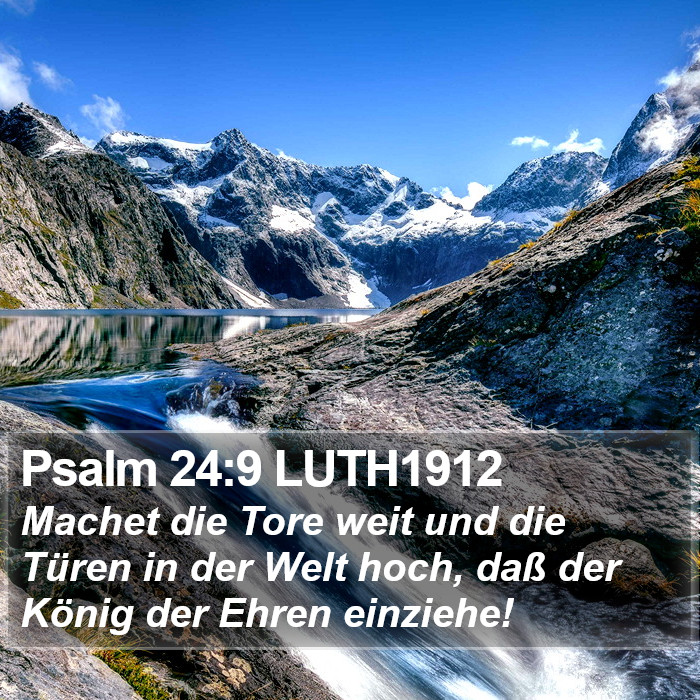 Psalm 24:9 LUTH1912 Bible Study