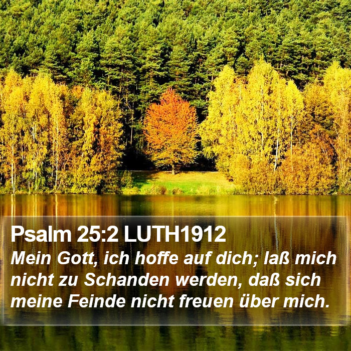 Psalm 25:2 LUTH1912 Bible Study