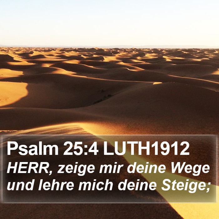 Psalm 25:4 LUTH1912 Bible Study