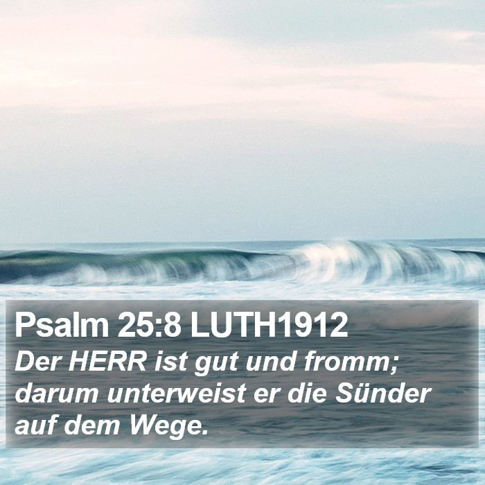 Psalm 25:8 LUTH1912 Bible Study