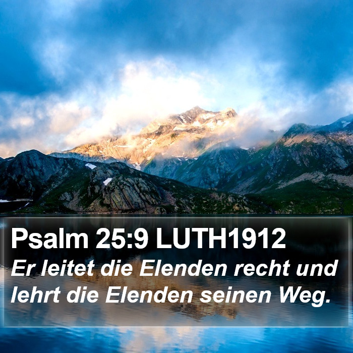 Psalm 25:9 LUTH1912 Bible Study