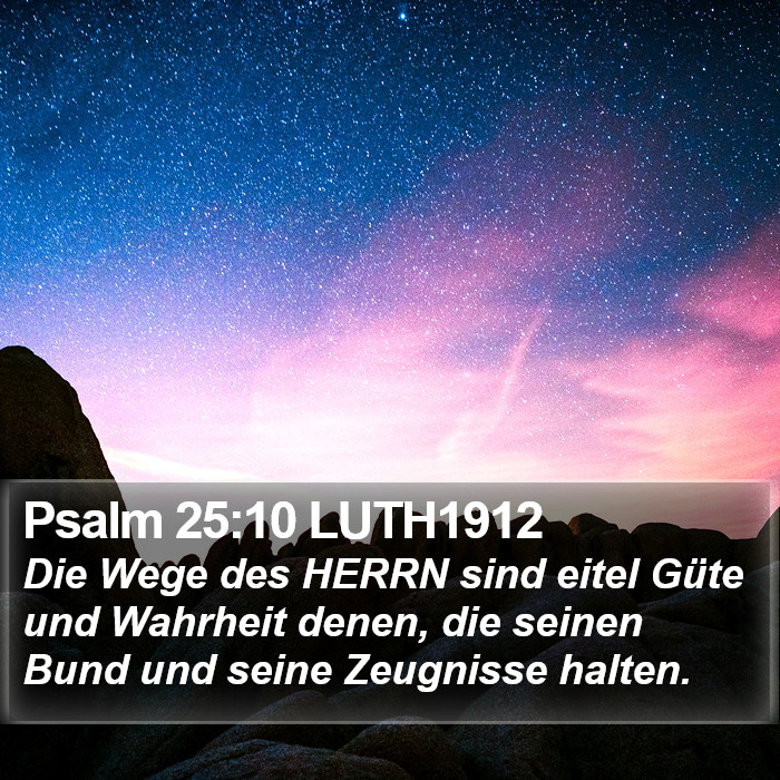 Psalm 25:10 LUTH1912 Bible Study