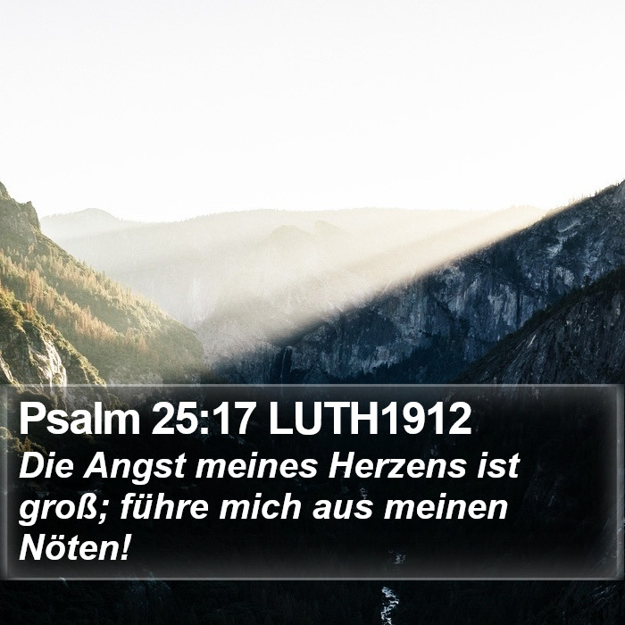 Psalm 25:17 LUTH1912 Bible Study