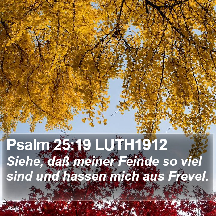 Psalm 25:19 LUTH1912 Bible Study