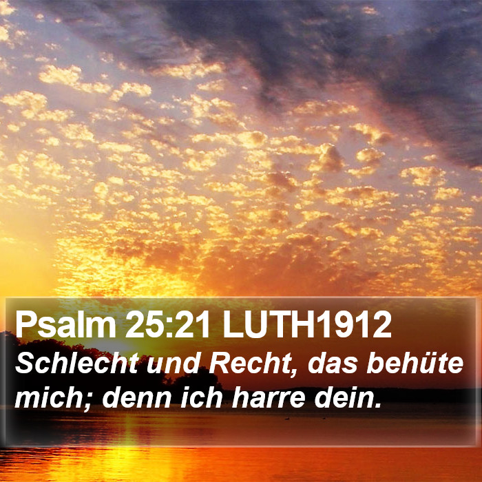 Psalm 25:21 LUTH1912 Bible Study