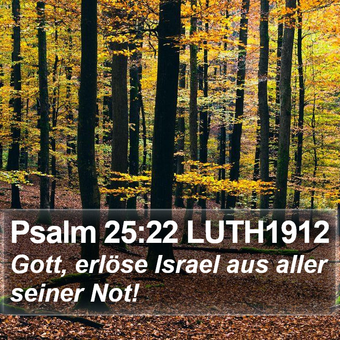 Psalm 25:22 LUTH1912 Bible Study