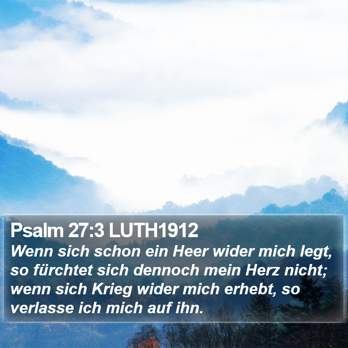Psalm 27:3 LUTH1912 Bible Study