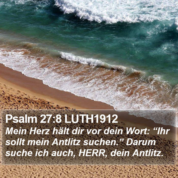 Psalm 27:8 LUTH1912 Bible Study