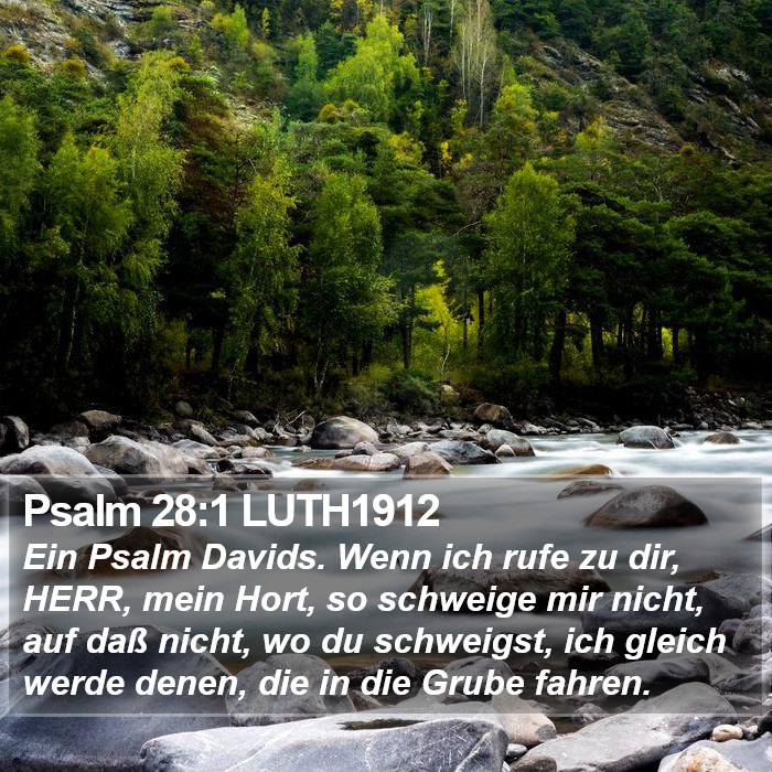 Psalm 28:1 LUTH1912 Bible Study