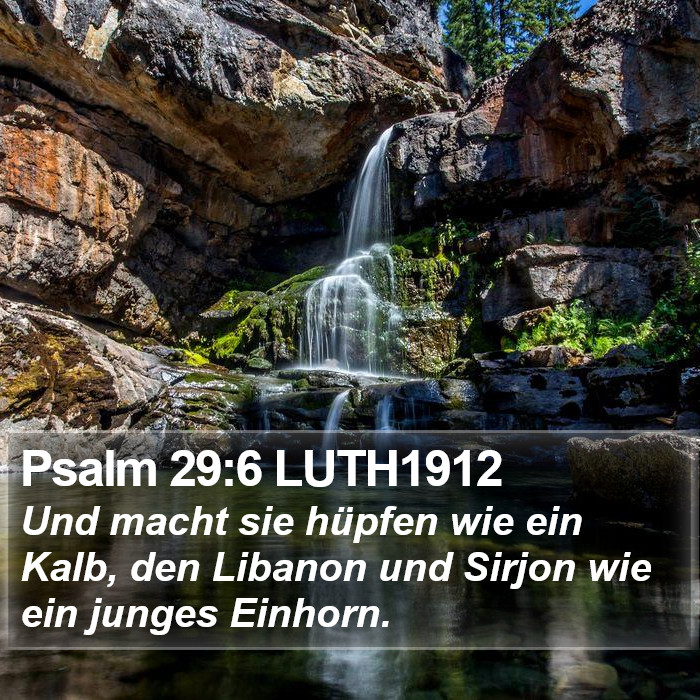 Psalm 29:6 LUTH1912 Bible Study