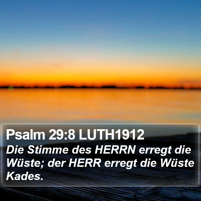 Psalm 29:8 LUTH1912 Bible Study