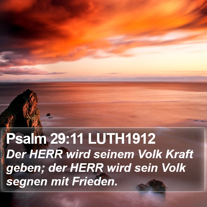 Psalm 29:11 LUTH1912 Bible Study