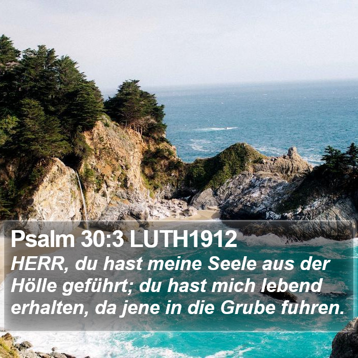 Psalm 30:3 LUTH1912 Bible Study