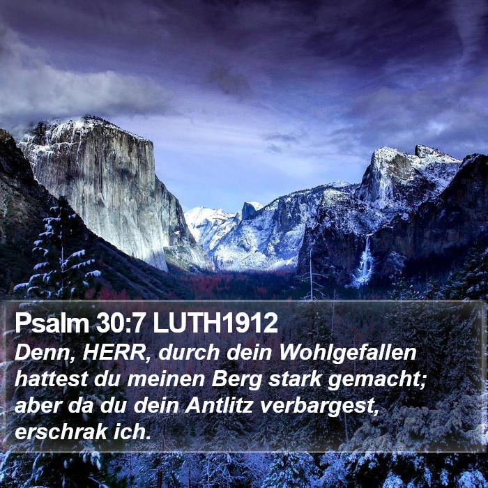 Psalm 30:7 LUTH1912 Bible Study