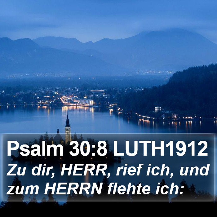Psalm 30:8 LUTH1912 Bible Study