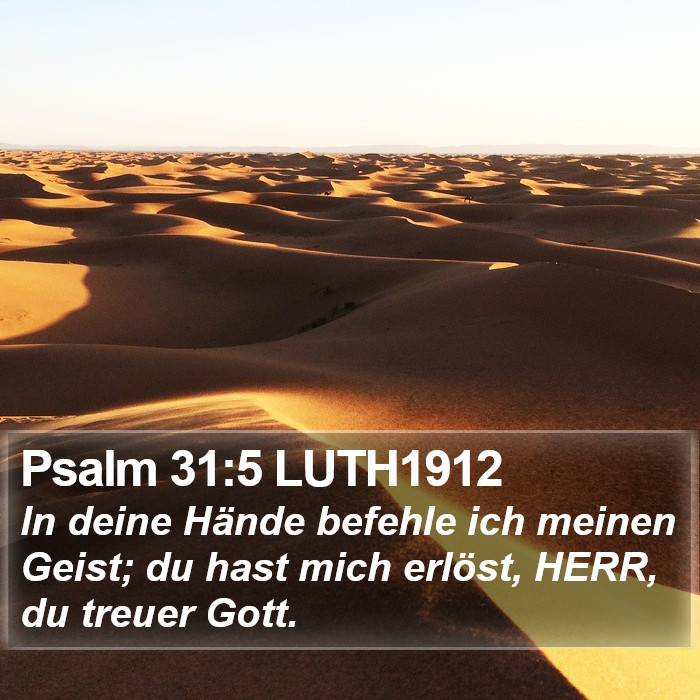 Psalm 31:5 LUTH1912 Bible Study