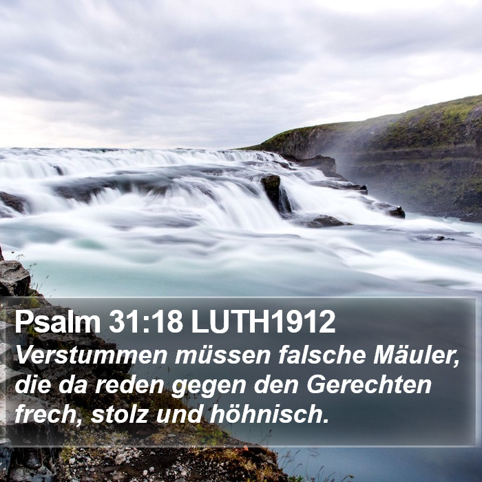 Psalm 31:18 LUTH1912 Bible Study