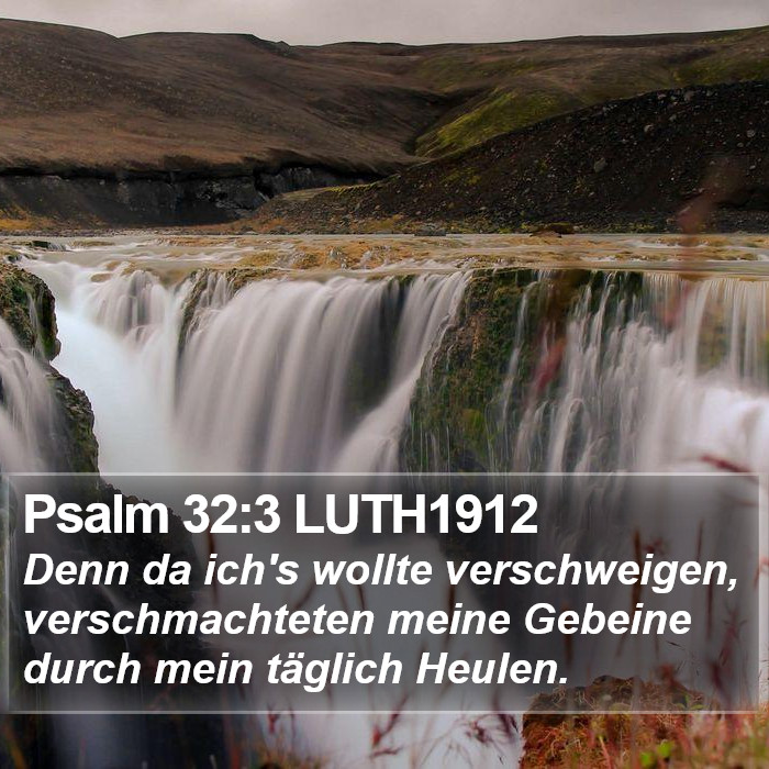Psalm 32:3 LUTH1912 Bible Study