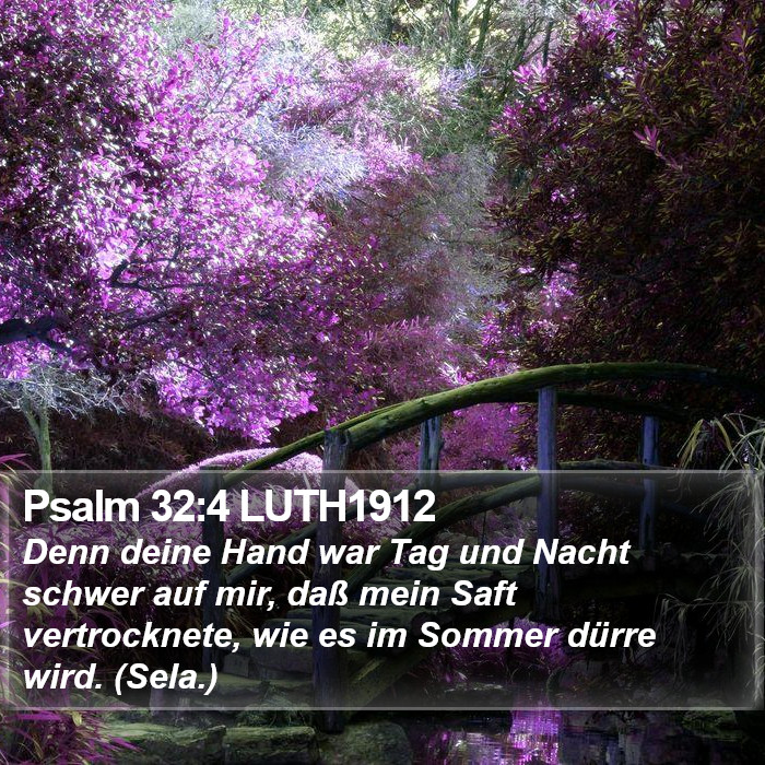 Psalm 32:4 LUTH1912 Bible Study