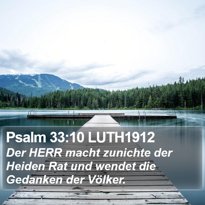 Psalm 33:10 LUTH1912 Bible Study