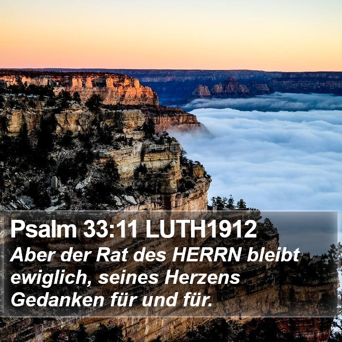 Psalm 33:11 LUTH1912 Bible Study