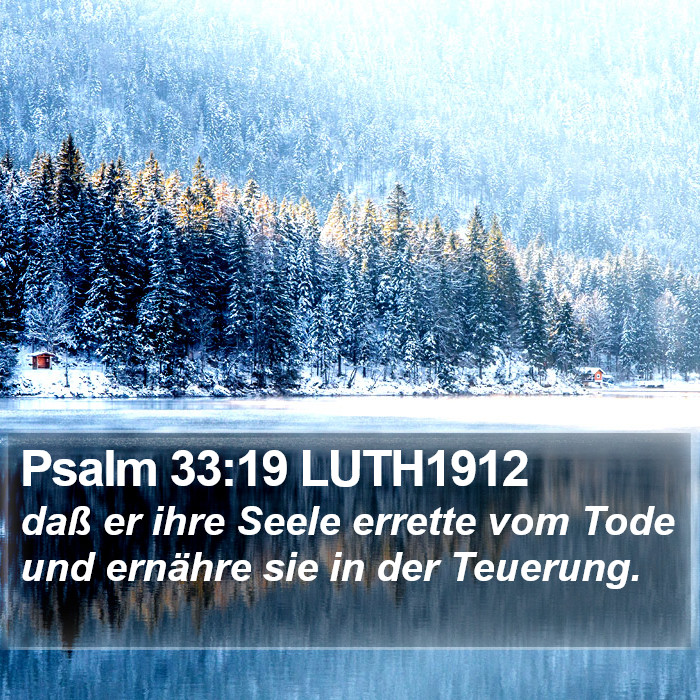 Psalm 33:19 LUTH1912 Bible Study