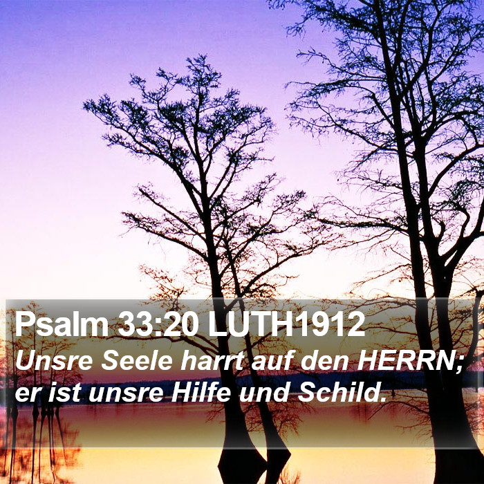 Psalm 33:20 LUTH1912 Bible Study