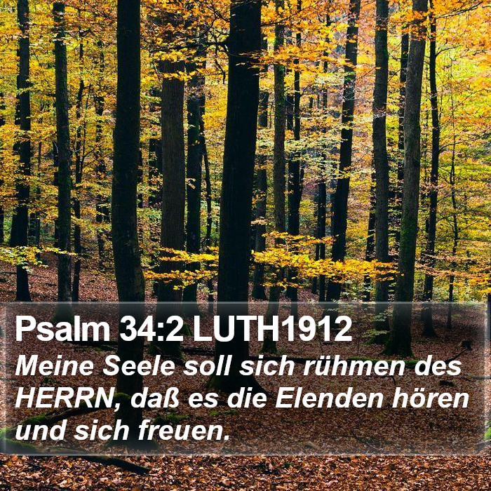 Psalm 34:2 LUTH1912 Bible Study