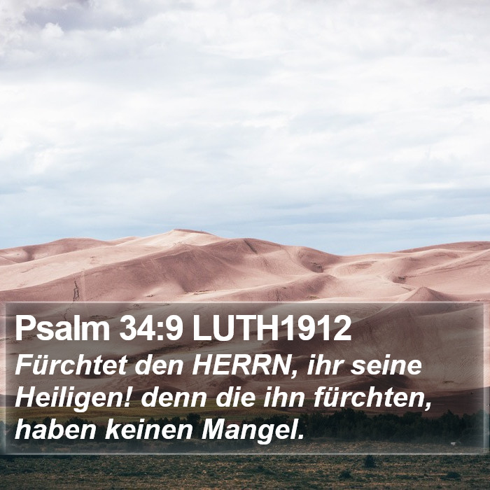 Psalm 34:9 LUTH1912 Bible Study