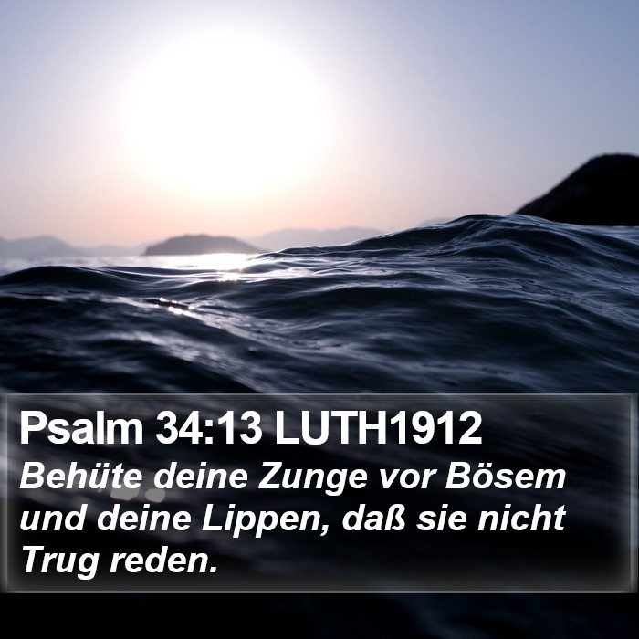 Psalm 34:13 LUTH1912 Bible Study