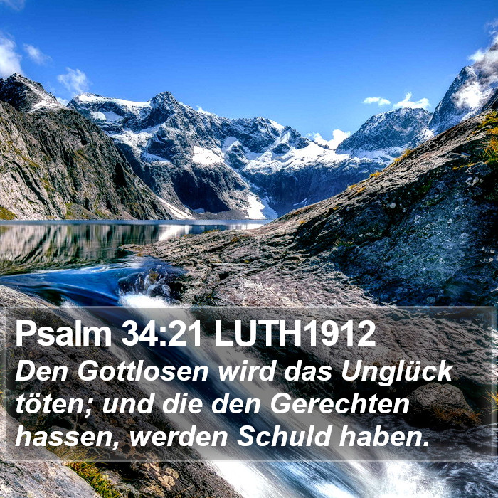 Psalm 34:21 LUTH1912 Bible Study