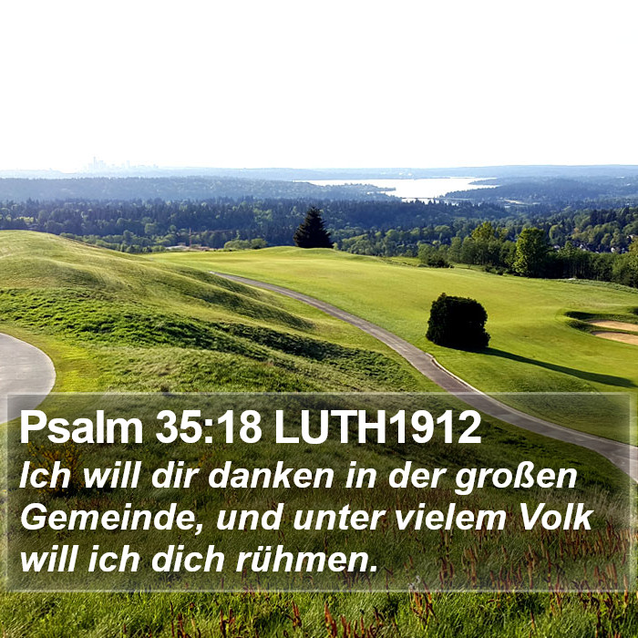 Psalm 35:18 LUTH1912 Bible Study
