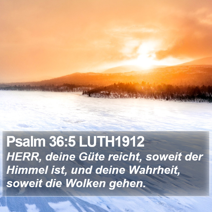 Psalm 36:5 LUTH1912 Bible Study