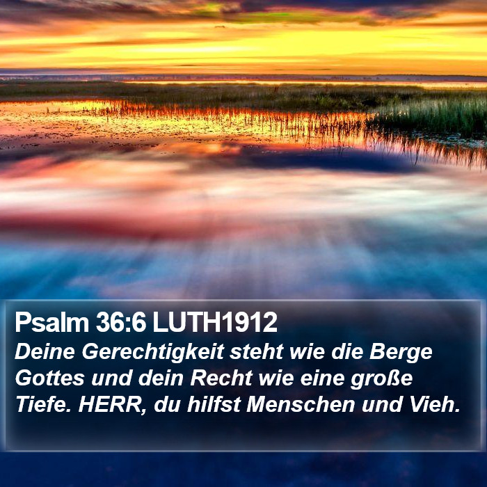 Psalm 36:6 LUTH1912 Bible Study