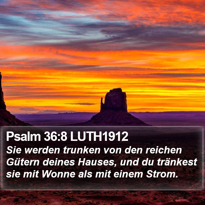 Psalm 36:8 LUTH1912 Bible Study