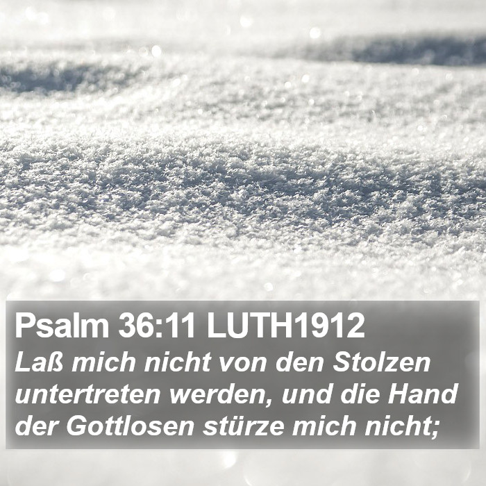 Psalm 36:11 LUTH1912 Bible Study