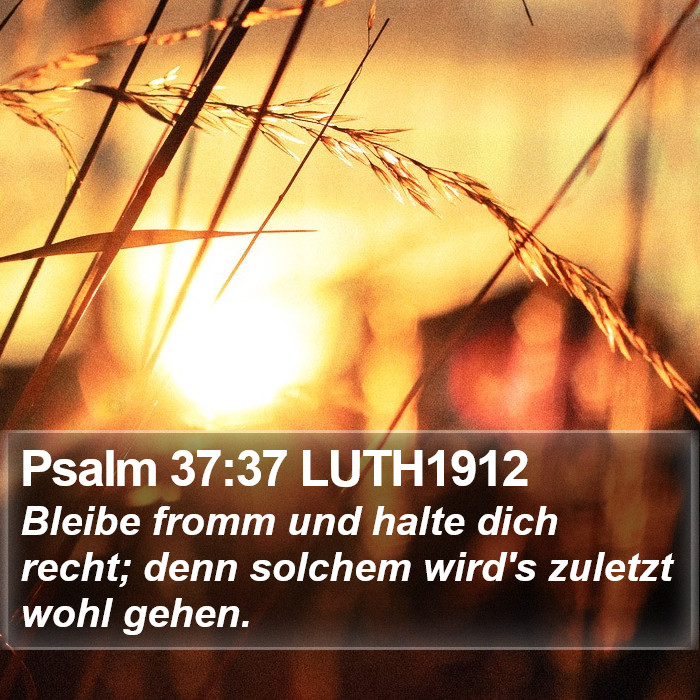 Psalm 37:37 LUTH1912 Bible Study