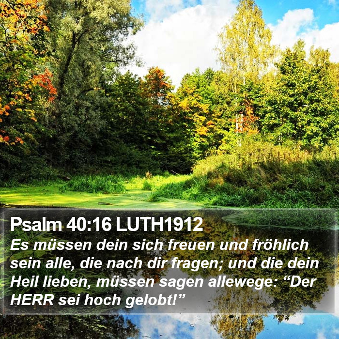 Psalm 40:16 LUTH1912 Bible Study