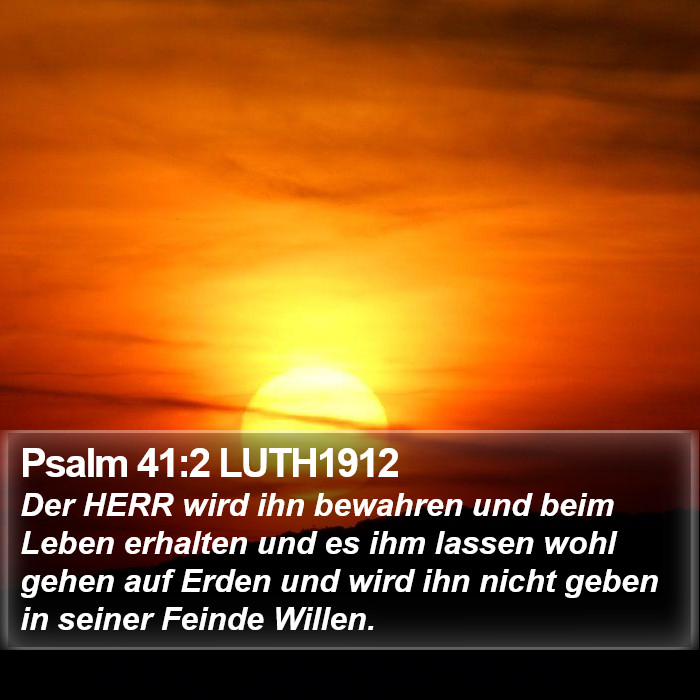 Psalm 41:2 LUTH1912 Bible Study