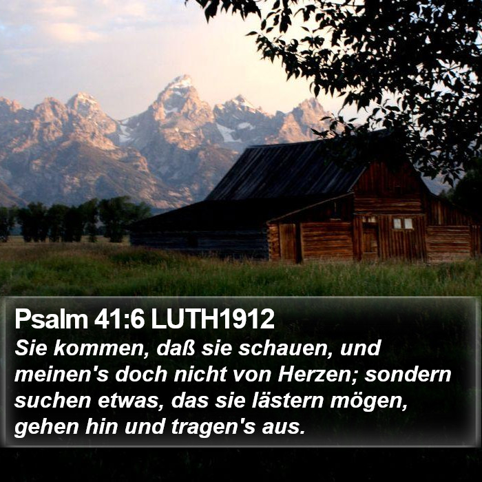 Psalm 41:6 LUTH1912 Bible Study