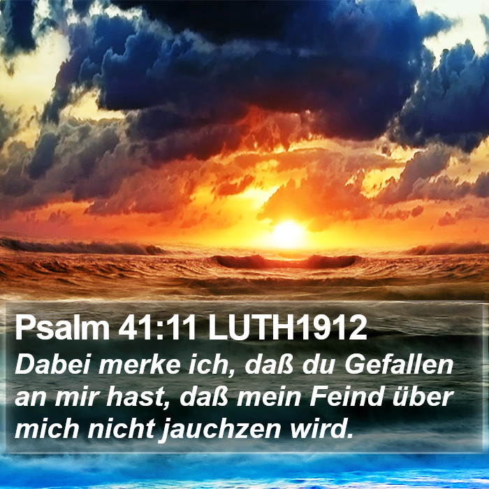 Psalm 41:11 LUTH1912 Bible Study