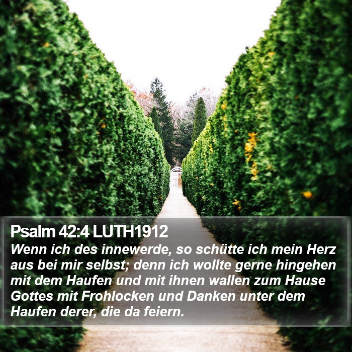 Psalm 42:4 LUTH1912 Bible Study