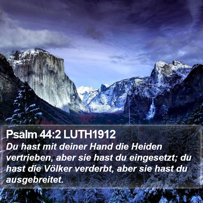 Psalm 44:2 LUTH1912 Bible Study