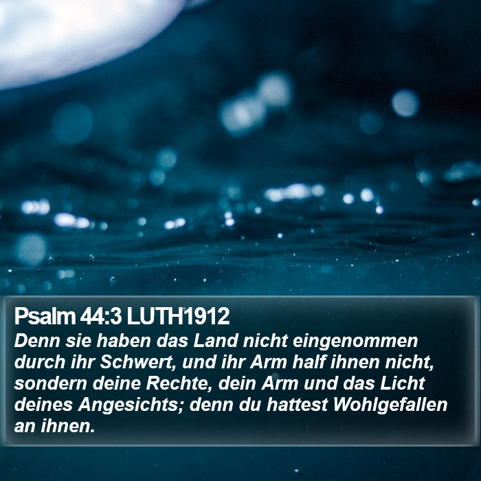 Psalm 44:3 LUTH1912 Bible Study