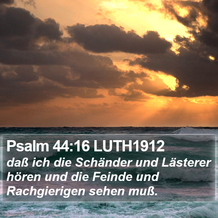 Psalm 44:16 LUTH1912 Bible Study