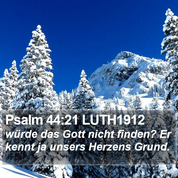 Psalm 44:21 LUTH1912 Bible Study