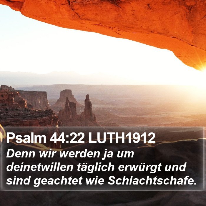 Psalm 44:22 LUTH1912 Bible Study