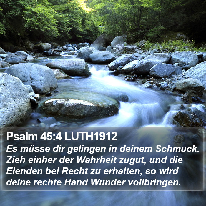 Psalm 45:4 LUTH1912 Bible Study
