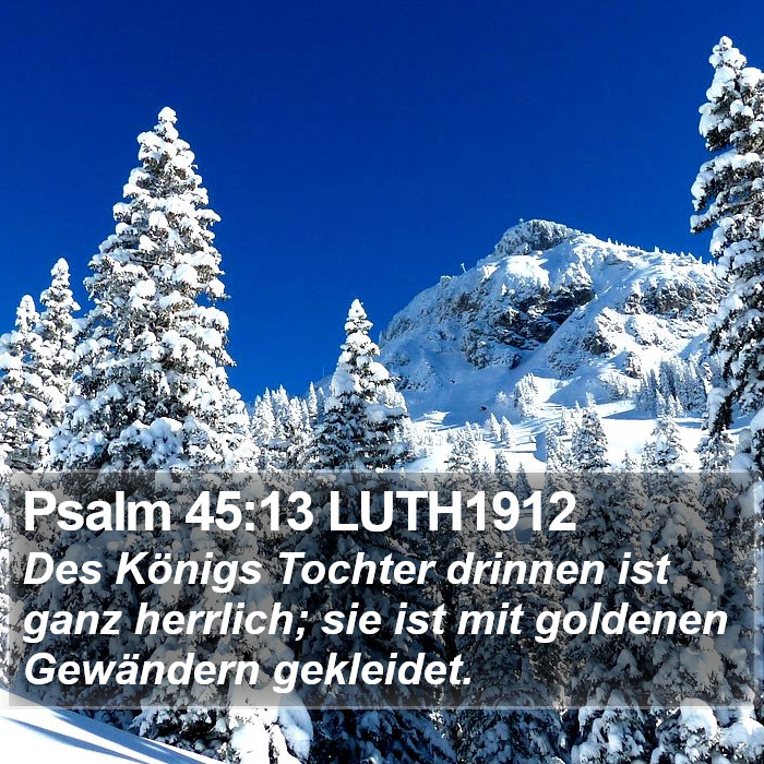 Psalm 45:13 LUTH1912 Bible Study