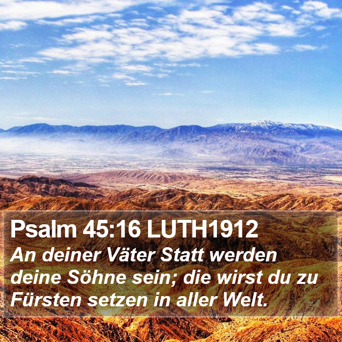 Psalm 45:16 LUTH1912 Bible Study